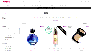 Preview 2 of the AVON website