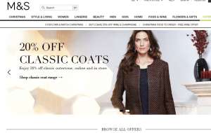 Preview 2 of the Marks & Spencer website