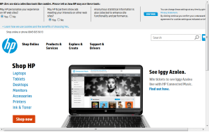 Preview 3 of the HP Store website