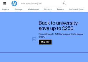 Preview 2 of the HP Store website