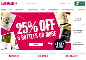 Preview 2 of the Laithwaites website