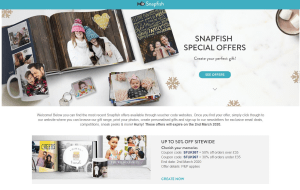 Preview 2 of the Snapfish website