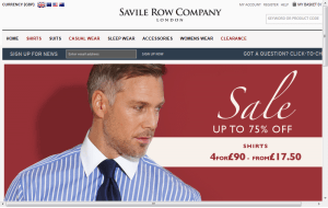 Preview 3 of the Savile Row website