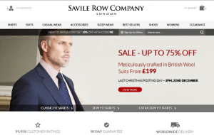 Preview 4 of the Savile Row website
