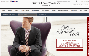 Preview 2 of the Savile Row website