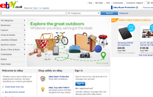 Preview 2 of the eBay website