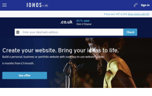 Preview 2 of the IONOS website