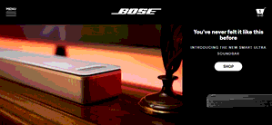 Preview 2 of the Bose website