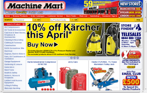 Preview 2 of the Machine Mart website