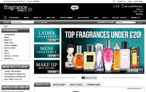 Preview 2 of the Fragrance Direct website