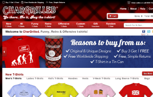 Preview 2 of the Chargrilled T-Shirts website