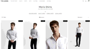 Preview 2 of the T.M.Lewin website