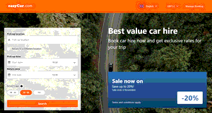 Preview 2 of the easyCar website