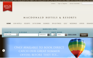 Preview 3 of the Macdonald Hotels website