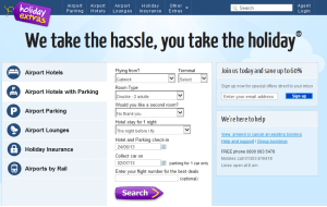 Preview 3 of the Holiday Extras website