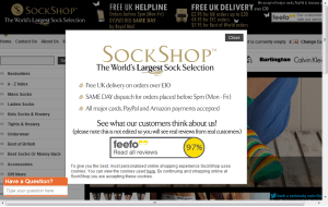 Preview 3 of the Sock Shop website