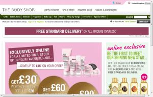 Preview 2 of the Body Shop website
