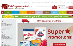 Preview 3 of the Pet Supermarket website