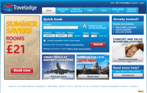 Preview 3 of the Travelodge website