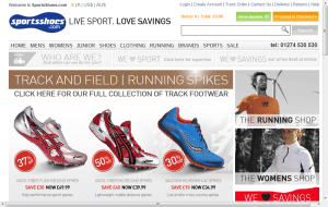 Preview 2 of the Sports Shoes website