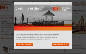 Preview 3 of the IHG Hotels & Resorts website