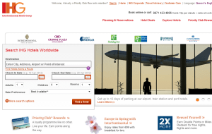 Preview 2 of the IHG Hotels & Resorts website
