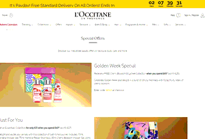 Preview 2 of the LOccitane website
