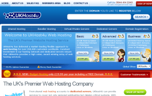 Preview 2 of the UKHost4u website