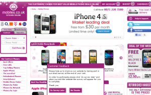 Preview 2 of the Mobiles.co.uk website