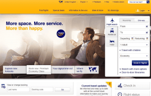 Preview 3 of the Lufthansa website