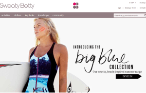 Preview 3 of the Sweaty Betty website