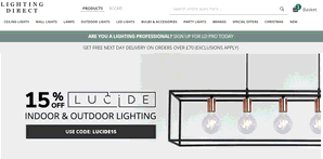 Preview 2 of the Lighting Direct website