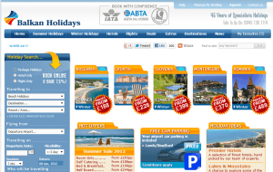 Preview 2 of the Balkan Holidays website