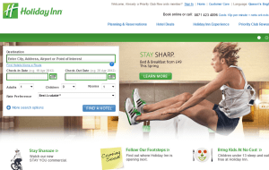 Preview 2 of the Holiday Inn website