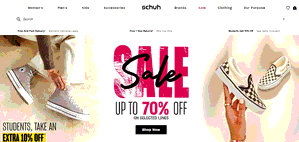 Preview 2 of the Schuh website