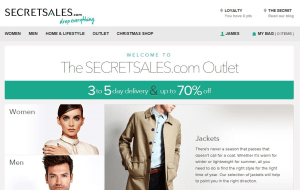 Preview 2 of the Secret Sales website