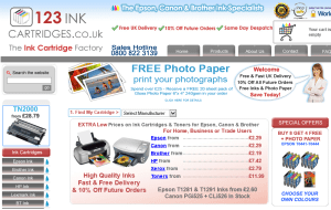 Preview 2 of the 123 Ink Cartridges website