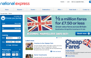 Preview 2 of the National Express website