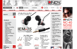 Preview 3 of the Lindy Electronics website