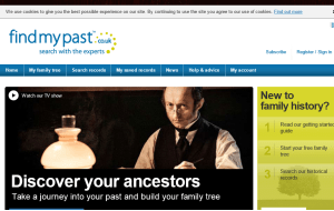 Preview 3 of the Find My Past website
