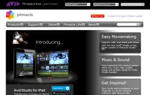 Preview 2 of the Pinnacle Studio website