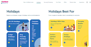 Preview 2 of the Parkdean Holidays website