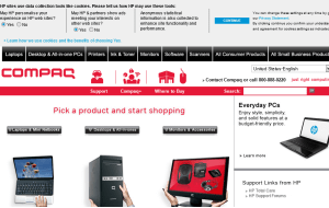 Preview 3 of the Compaq website