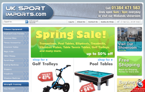 Preview 2 of the UK Sport Imports website