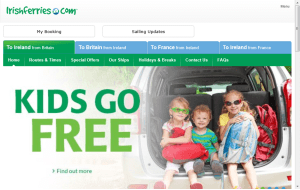 Preview 3 of the Irish Ferries website