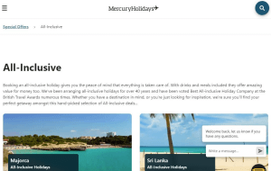 Preview 2 of the Mercury Holidays website
