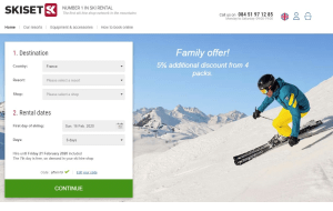 Preview 2 of the Skiset website