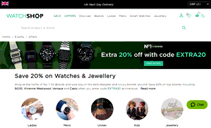 Preview 2 of the Watch Shop website