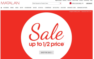 Preview 2 of the Matalan website