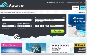 Preview 3 of the Skyscanner website